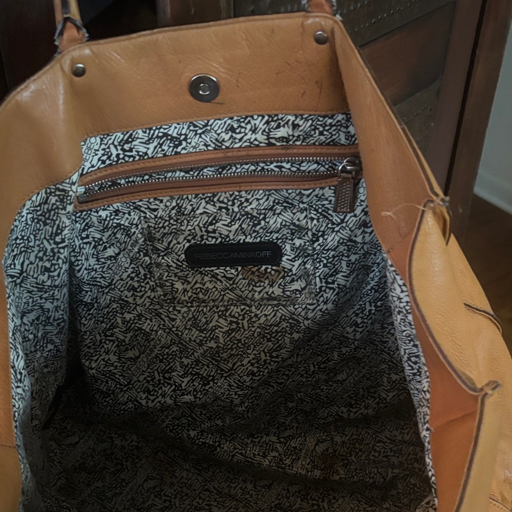 Rebecca Minkoff Tan Leather Satchel Tote - Picture 3 of 4